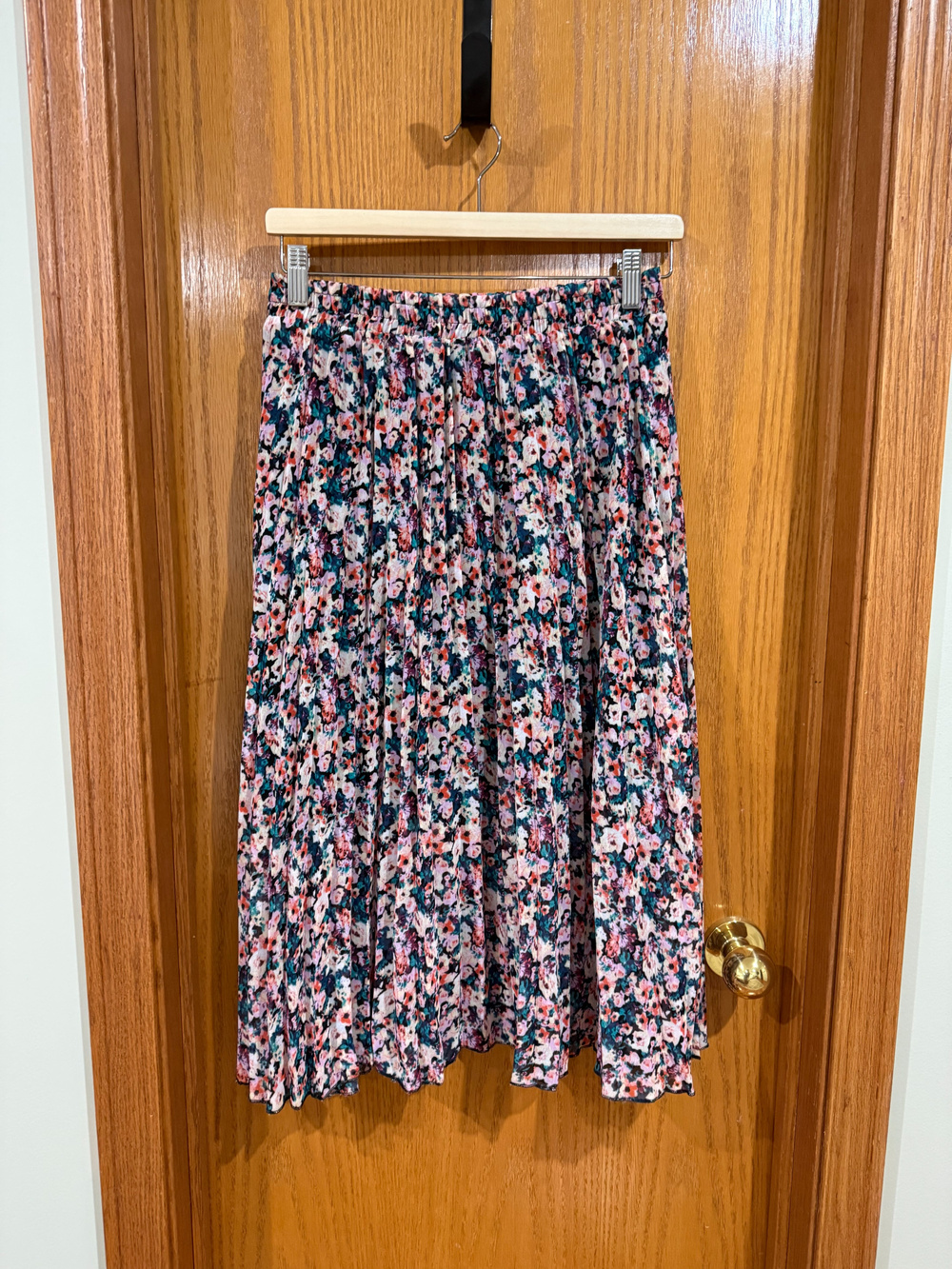 Disney Cinderella Floral Pleated Midi Skirt Size S